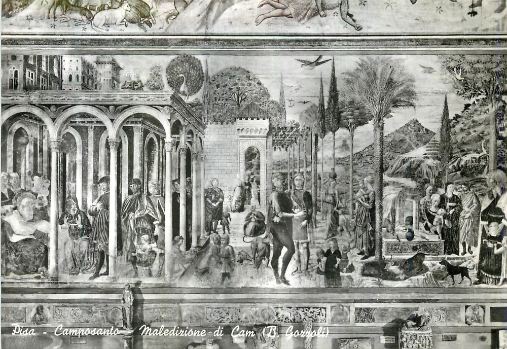 Pisa - Camposanto - Maledizione di Cam (B. Gozzoli) - Frente