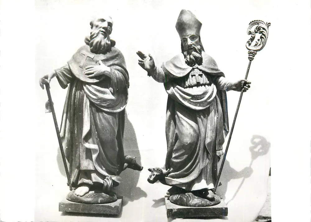 Saint Antoine et Saint Guérin — protecteurs du bétail — Tignes (1810 m.) — Clichés Croizier - Recto
