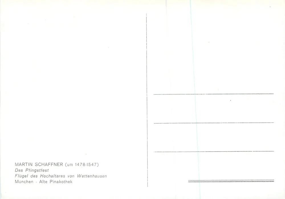 Páscoa — O batismo de Jesus — Martin Schaffner (cerca de 1478-1547) — Alte Pinakothek, Munique - Verso