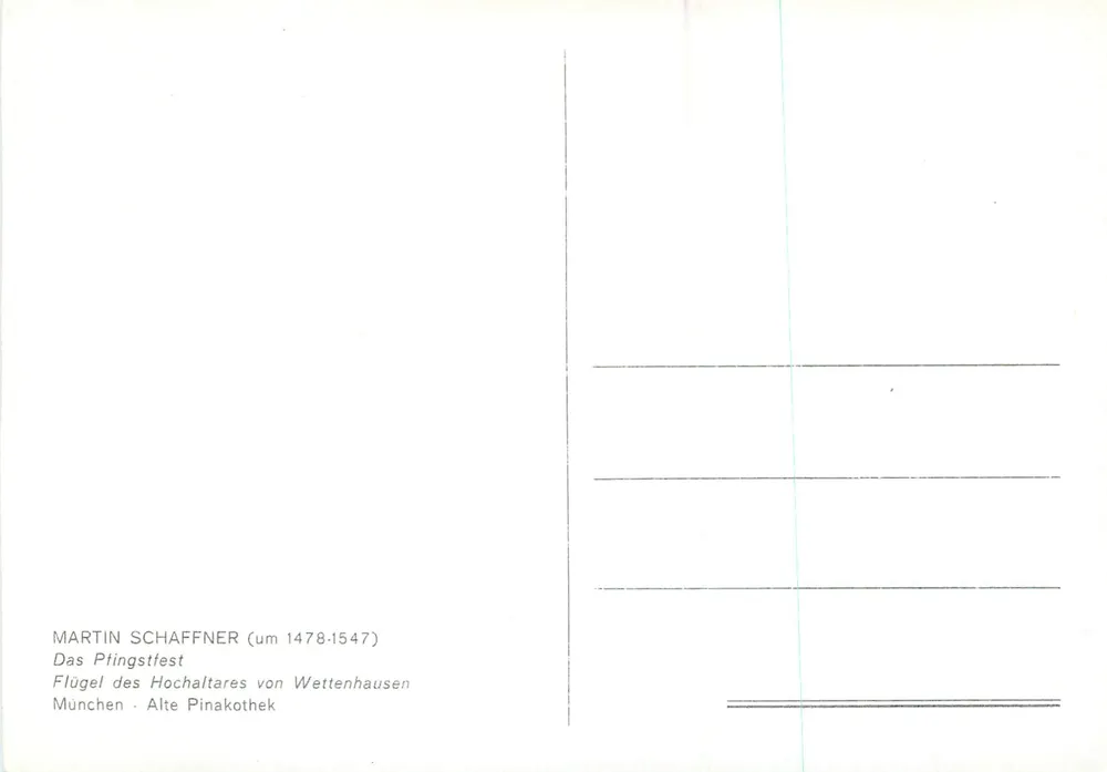 Páscoa — Páscoa — Martin Schaffner (cerca de 1478-1547) — Alte Pinakothek, Munique - Verso
