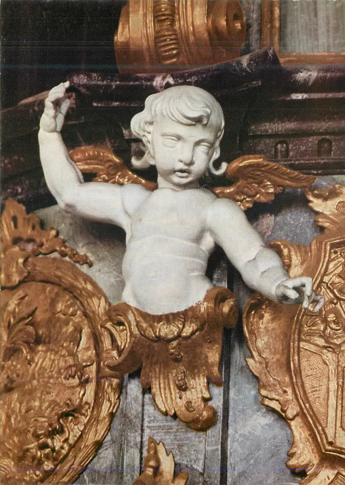 Putto at the Side Choir — Waldsee, Stiftskirche St. Peter — Stiftskirche St. Peter, Waldsee, mid-18th century - Front