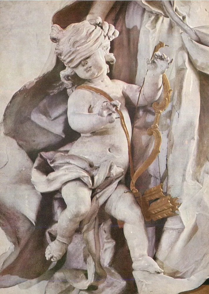 Statue de Cupidon — détail d'un retable — Johann Michael Feichtmayr, 1745 - Recto