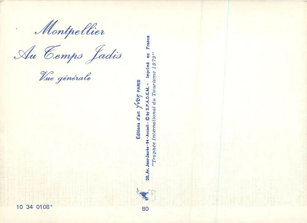 Montpellier (Hérault) — Vista geral — Edições de Arte Yvon - Verso
