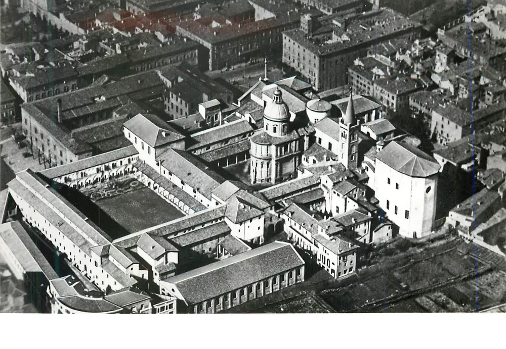 Bologna - Kirche und Konvent des heiligen Dominikus — Luftbild — Edition Studio Domenicano, Bologna - Vorderseite