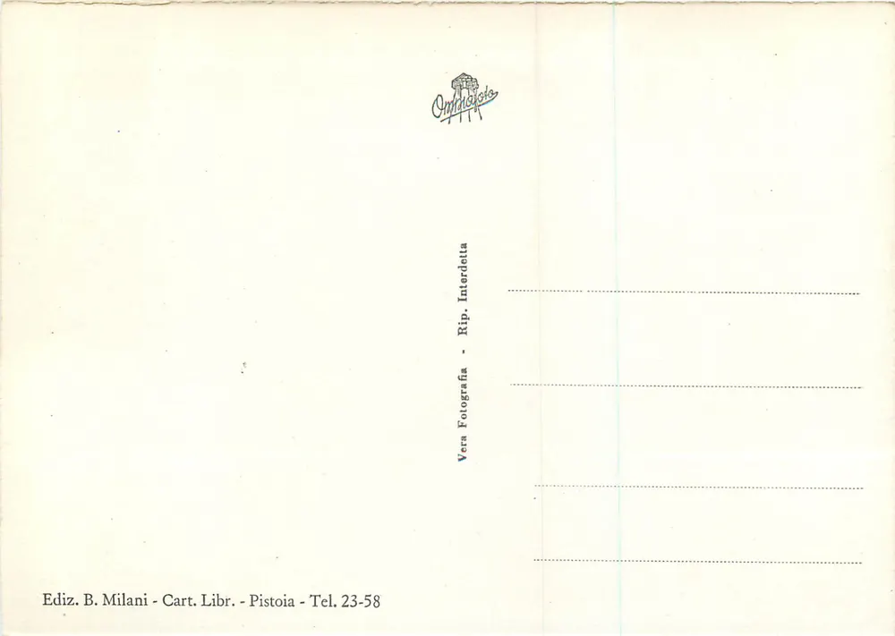 Pistoia - Kerk van S. Andrea — uitgever Ediz. B. Milani, Pistoia - Achterkant