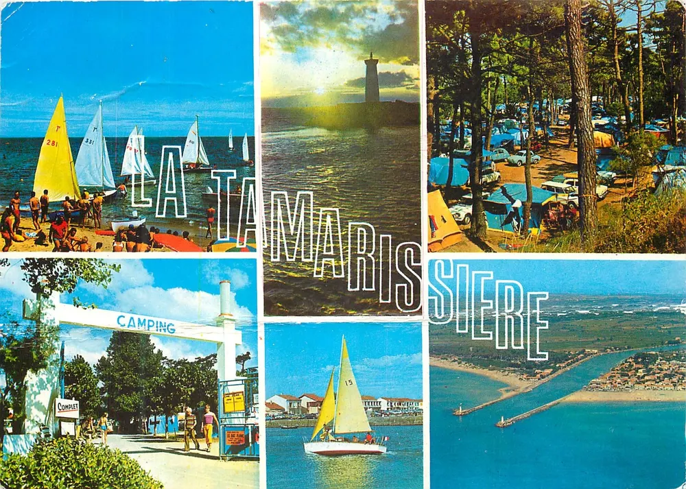 La Tamarissière — Camping, Strand und Leuchtturm — Éditions d'Art Simon - Vorderseite