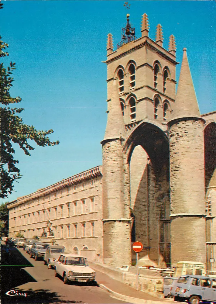 Montpellier (Hérault) — Die Kathedrale Saint-Pierre (1364) und die Medizinische Fakultät — Verlag Combier - Vorderseite