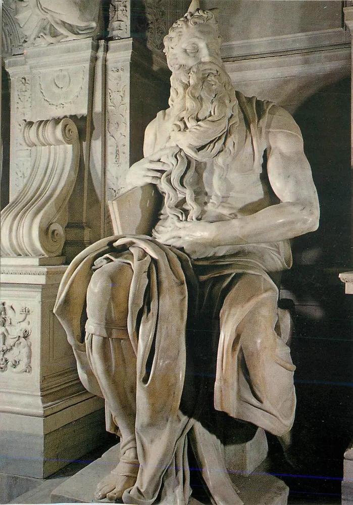 Moisés — estátua de Michel-Ange — Basílica de São Pedro em Vincis, Roma — editor Plurigraphe Terni, n° 632 - Frente