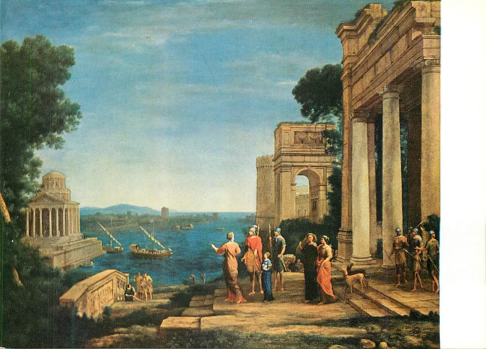 Aeneas et Didon — scène antique — F. Bruckmann, série n°497 - Recto