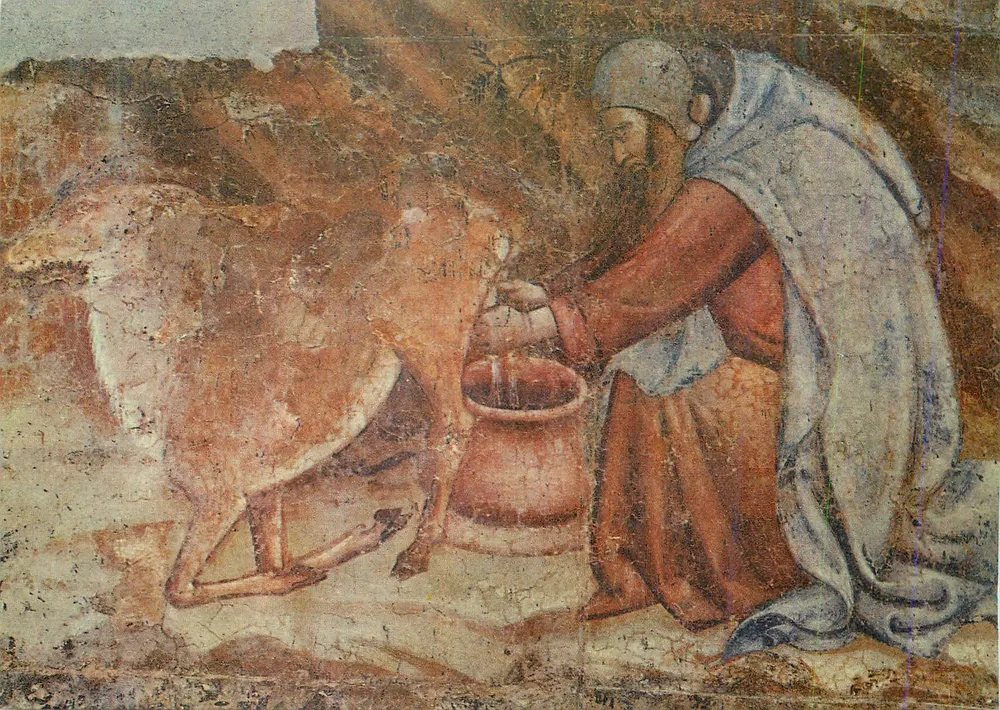 Pisa - Camposanto Monumentale — Meister des Triumphs des Todes (1360) — Triumph des Todes (Detail) - Vorderseite