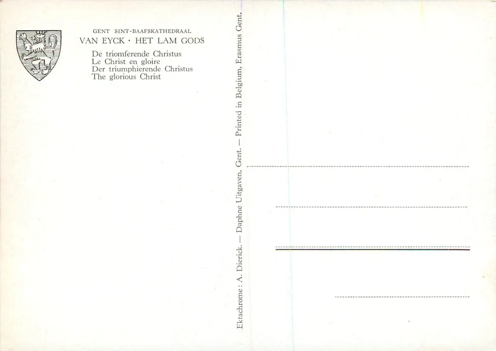 Saint Étienne — O Cristo Triunfante — Van Eyck, Gent - Verso