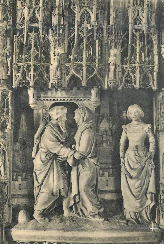 Catedral de Chartres — Encontro de Ana e Joaquim — Clôture do Coro — Século XVII — Coleção de Arte HOUVET, Chartres - Frente