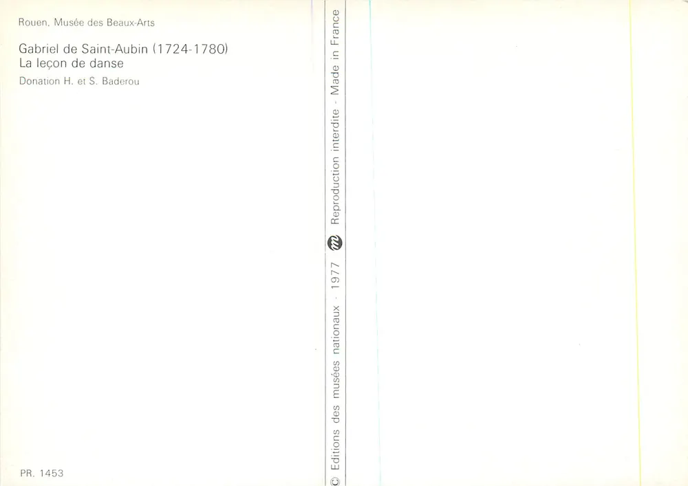 Gabriel de Saint-Aubin — Die Tanzstunde — Éditions des musées nationaux - Rückseite