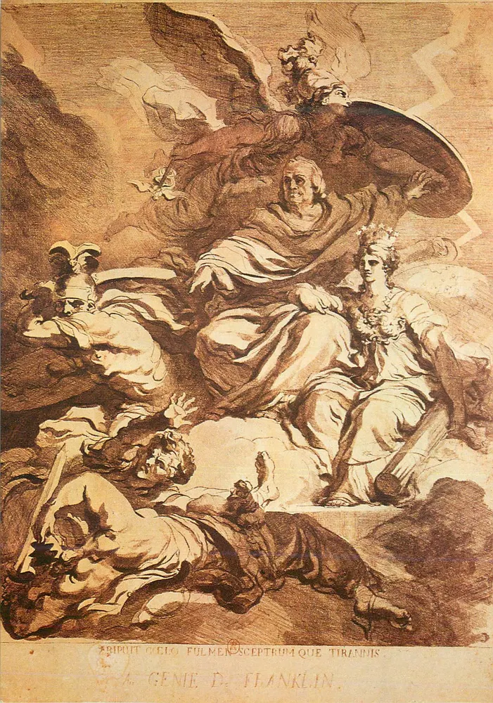 Der Genius von Franklin — Honoré Fragonard — Bibliothèque nationale, Estampes - Vorderseite