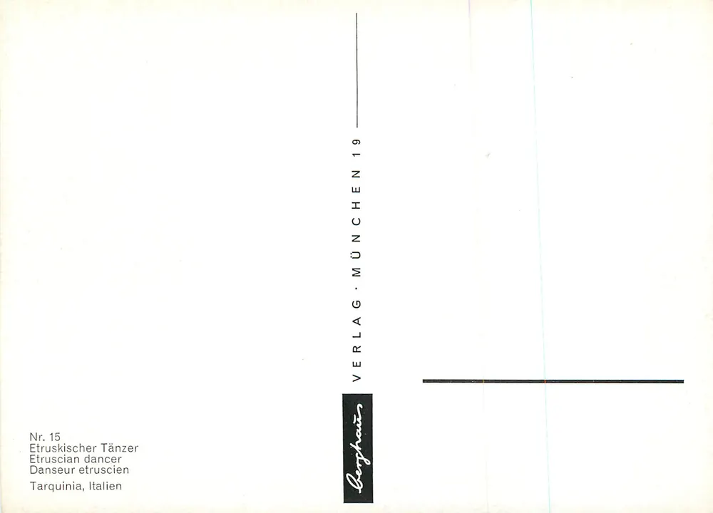Dançarino etrusco — Tarquinia, Itália — Verlag MÜNCHEN - Verso