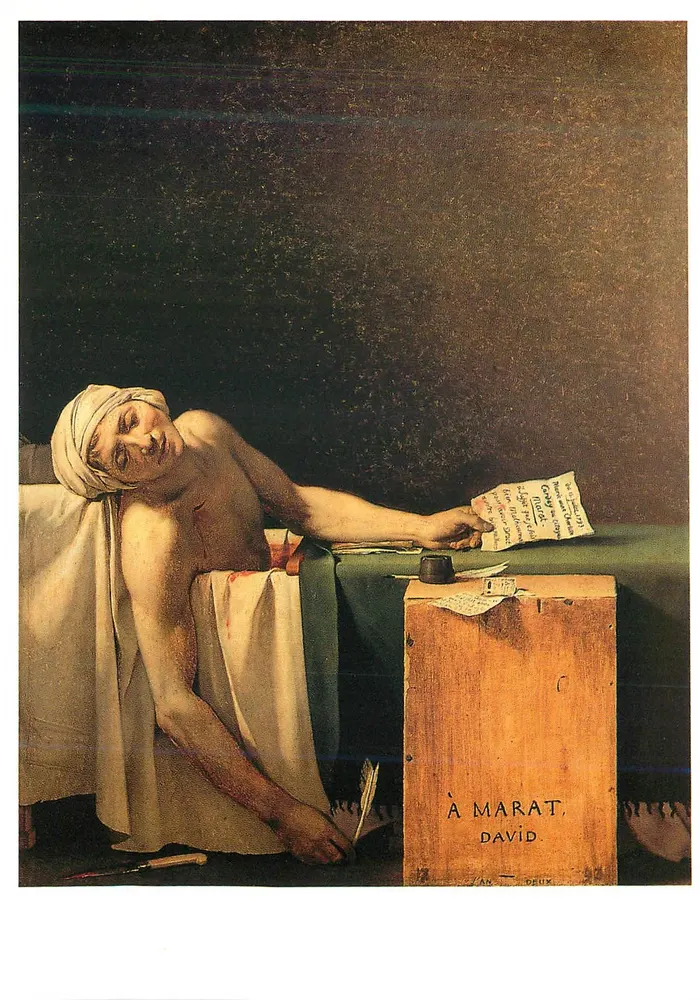 Marat ermordet — Gemälde von Louis David, 1793 — Königliche Museen für Schöne Künste, Brüssel - Vorderseite