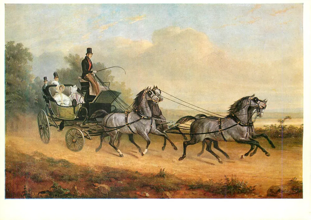 Die Kutsche — Horace Vernet (1789-1863) — Éditions Braun & Cie, Paris - Vorderseite