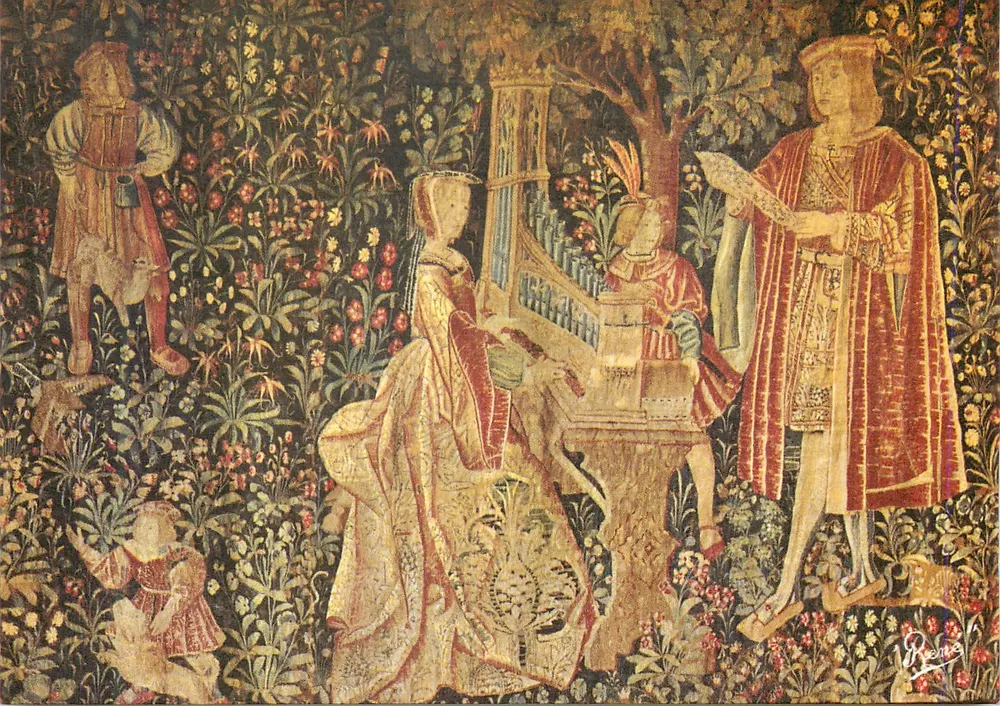 Castelo de Angers — As Tapeçarias — A Senhora do Órgão — início do século XVII - Frente