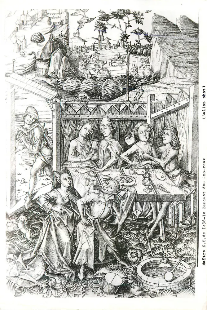 Das Bankett der Liebenden — Meister E.S. von 1436 — (Rulloz phot) - Vorderseite