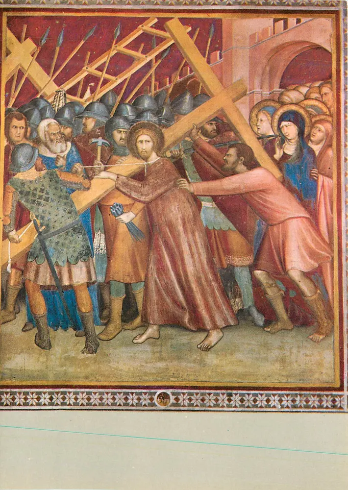 Calvário em Siena — fresco do século XIV — Edição F. Illi Fontanelli - Frente