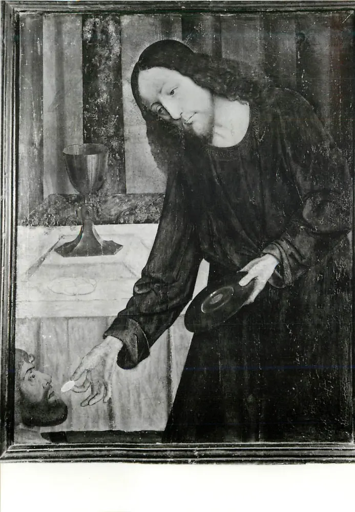 Communion der Apostel — Detail der Kopie von Giovanni Santi — Verlag der Accademia « Raffaello » Urbino - Vorderseite