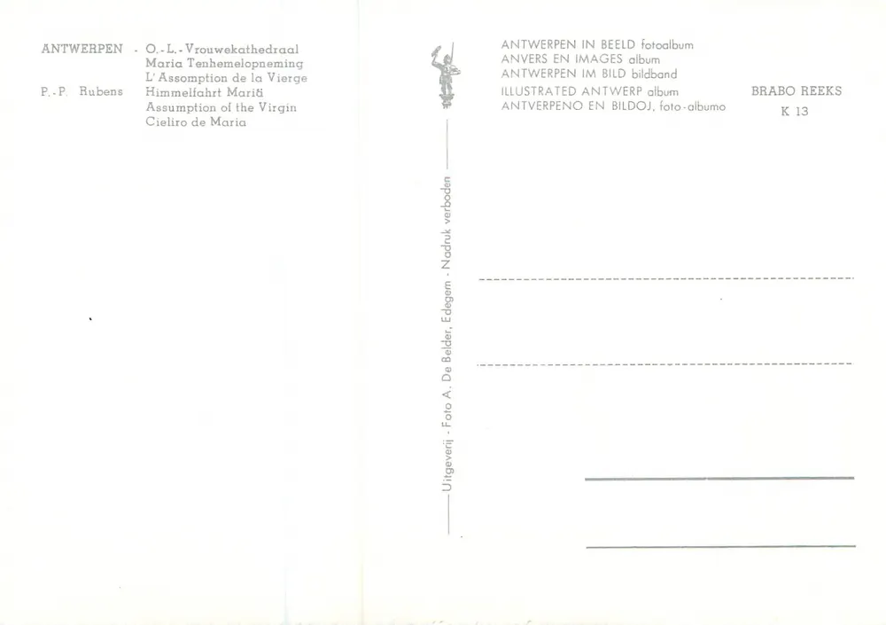 Assunção da Virgem — pintura de P.-P. Rubens — O.L. Vrouwekathedraal, Antwerpen - Verso