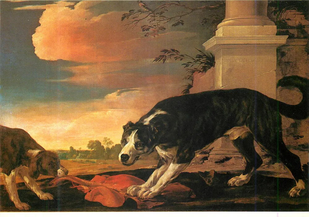 Chien gardant sa proie — Laurent de La Hyre — Éditions des Musées Nationaux, Paris - Recto