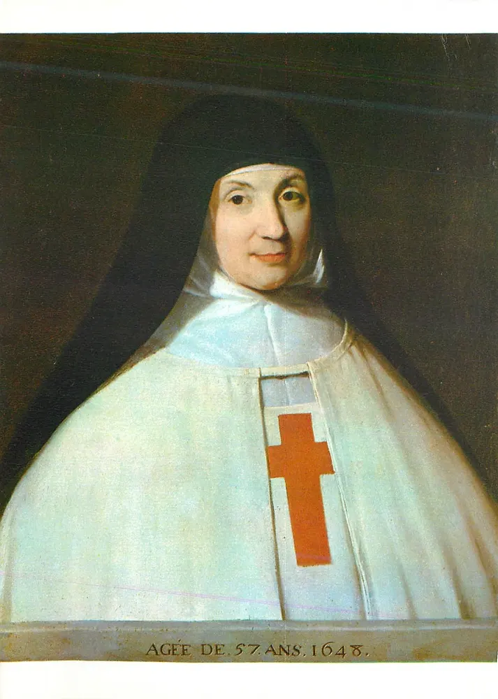 La Madre Angelica Arnaud — Ritratto di religiosa di 57 anni nel 1648 — Philippe de Champaigne, Museo Condé, Chantilly - Recto