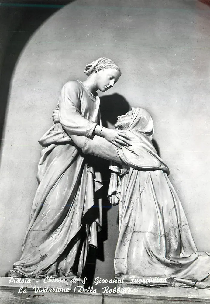 Pistoia - Kirche von S. Giovanni Fuorcivita - Die Verkündigung (Della Robbia) - Vorderseite