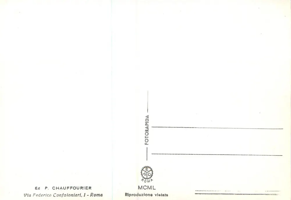 Estátua da Génitrice — G. Borghèse — Editor P. Chauffourier, n°1541 - Verso