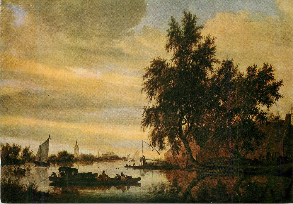 Le bac - De veerpont — Van Ruysdael Salomon (±1600-1670) — Impr. Solédi s.a. - Recto
