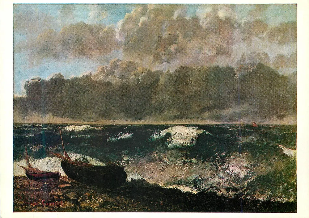 Die Welle — Gustave Courbet (1819-1877) — Les Éditions Braun & Cie, n°155 - Vorderseite
