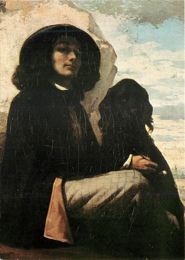 Gustave Courbet — « Courbet au chien noir » — détail — 1842 — Maison natale / Musée / Imp. Ornans - Recto
