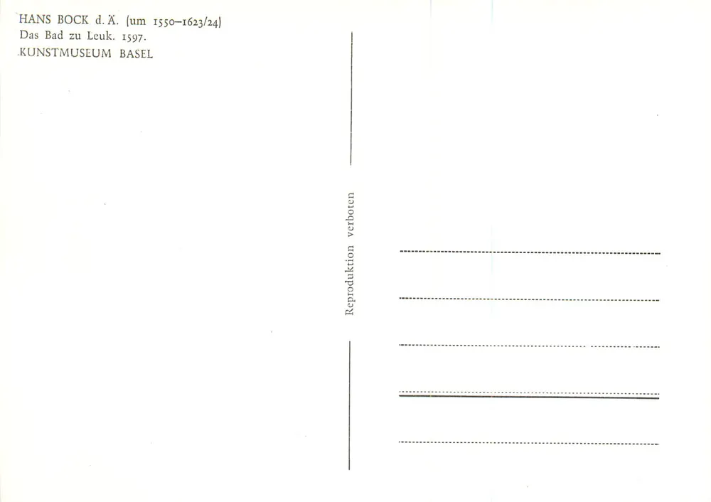 O banho de Leuk — Hans Bock d.Ä. — Kunstmuseum Basel - Verso
