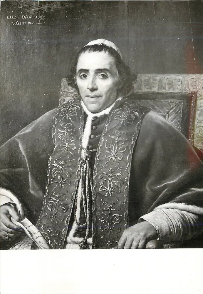 Jacques-Louis David — Portret van paus Pius VII (1805) — Lud. David, Parijs 1865 - Voorkant