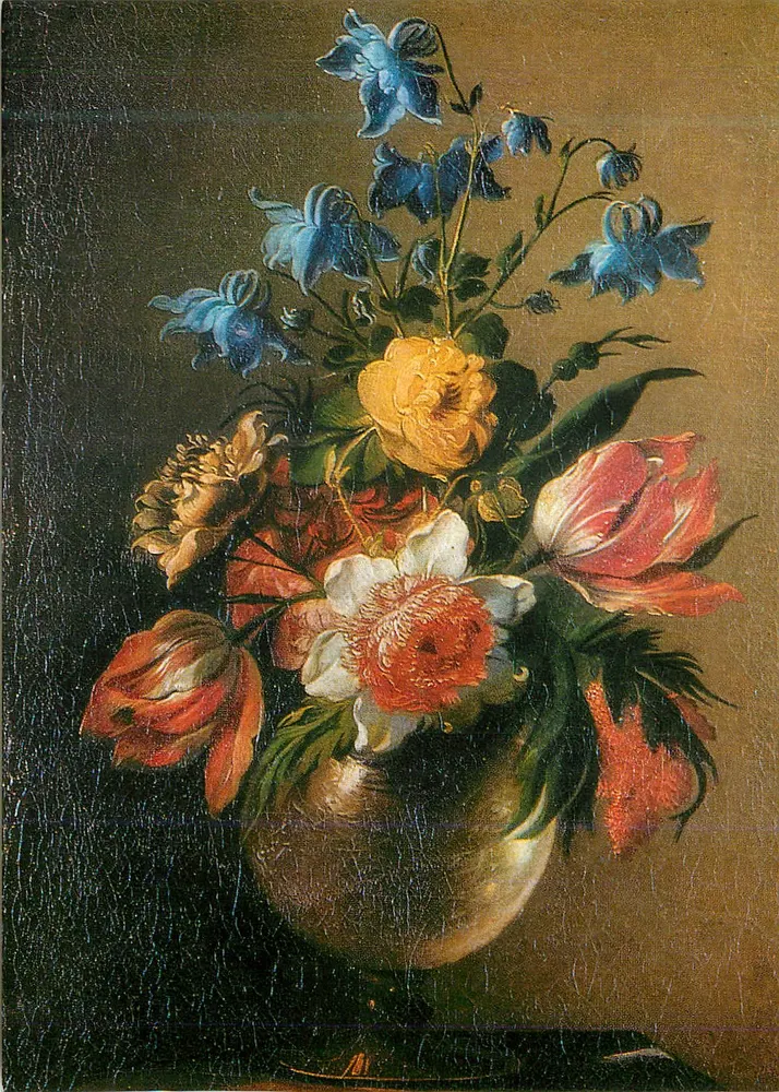 Bouquet de fleurs — Juan de Arellano (1614-1676) — Wiechmann-Bildkarten, Nr. 1632 - Recto