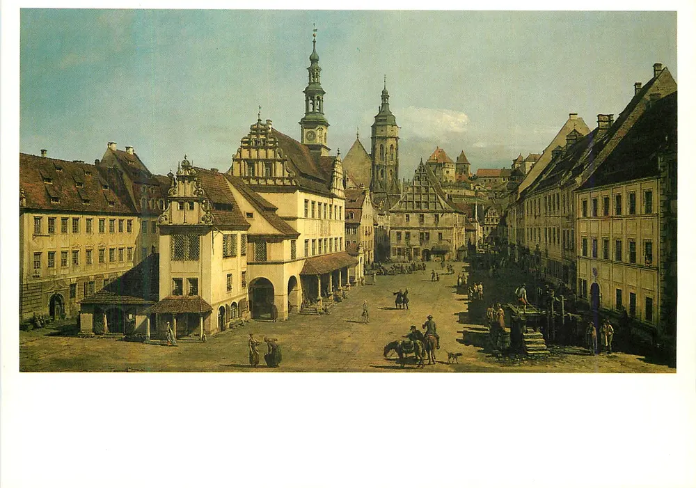 Marktplatz in Pirna — Gemälde von Bernardo Bellotto — Leipzig-Edition - Vorderseite