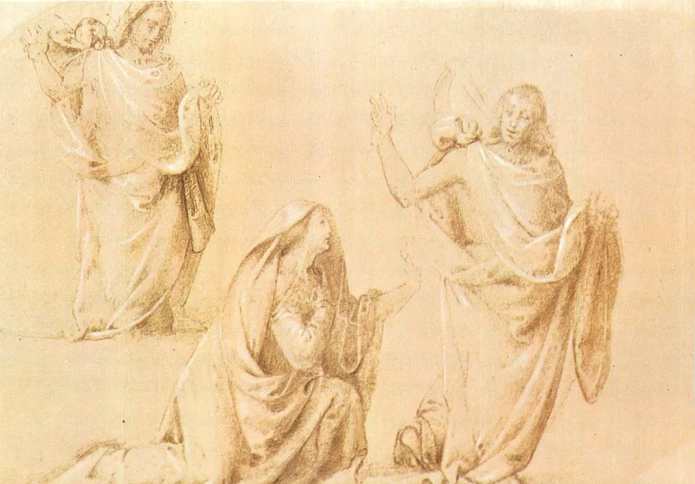 A Pietà — desenho de Fra Bartolomeo — Gab. Disegni e Stampe (468 E.) - Frente