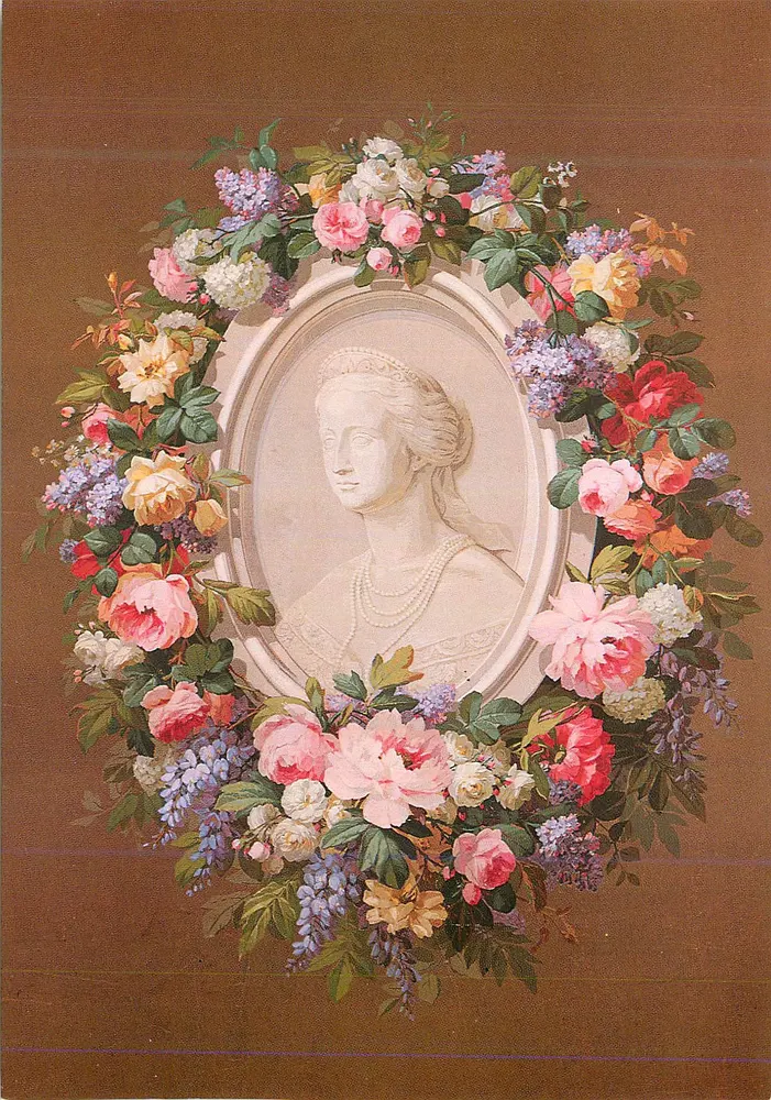 Retrato da Imperatriz Eugênia — desenho de Gueritte — Manufacture Zubér, 1865 - Frente