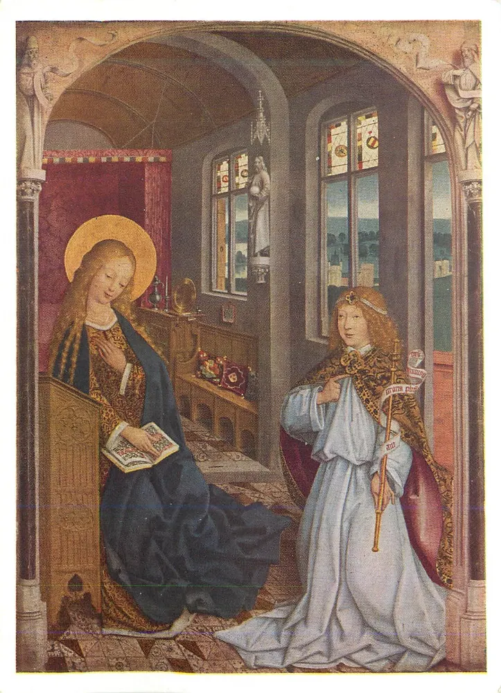 Die Verkündigung — Meister von Liesborn — National Gallery, London, Karte Nr. 1174 - Vorderseite