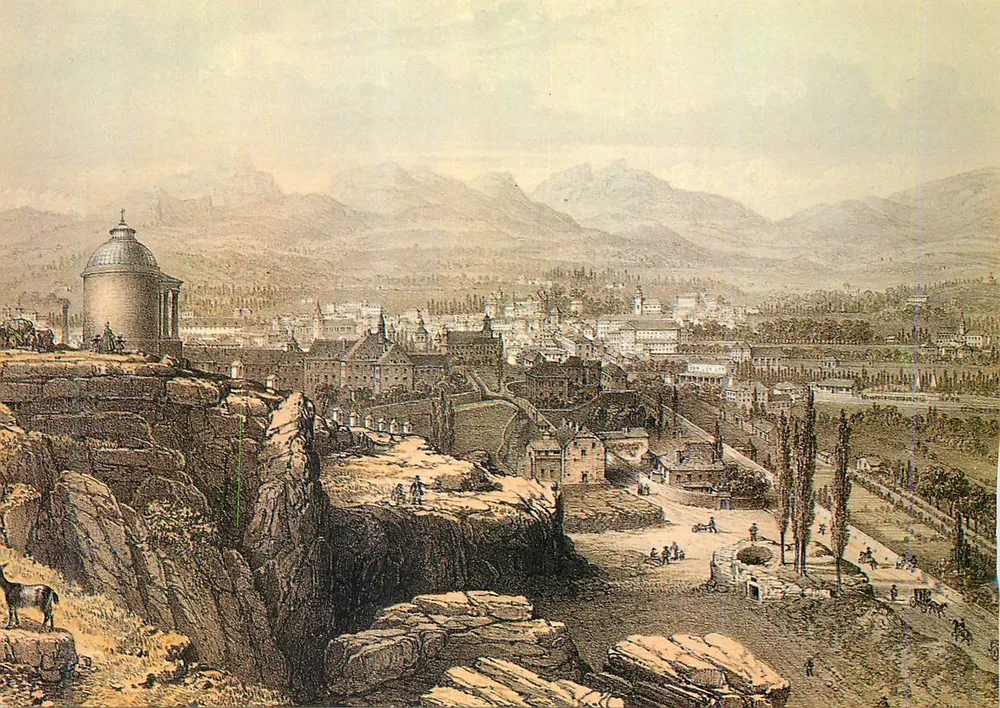Alt CHAMBERY (Savoie) — nach einer Holzschnitte des 19. Jahrhunderts — Verlag J. CELLARD, Lyoncolor - Vorderseite