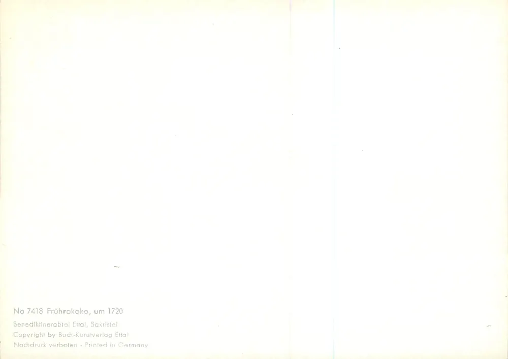 Cérberos sobre um candelabro — estilo barroco — Benediktinerabtei Ettal, n° 7418 - Verso