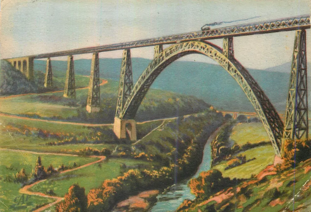 Viaduct van Garabit — Saint-Flour — Cie des Arts Photomécaniques - Voorkant