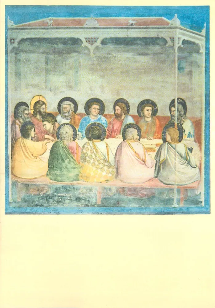A Ceia — Detalhe da fresco de Giotto — Editora: Edizioni Beatrice d'Este, n° 11127 - Frente