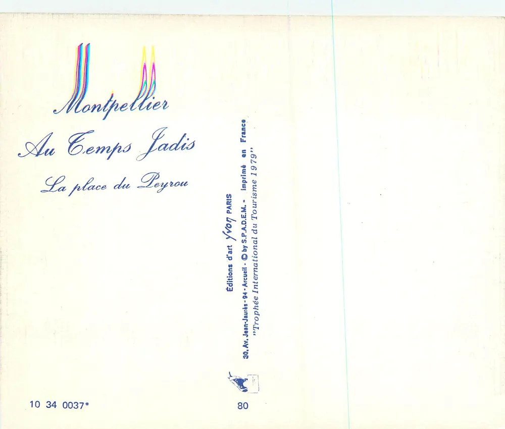 Montpellier (Hérault) — Place du Peyrou — Éditions d'art Arcueil - Verso