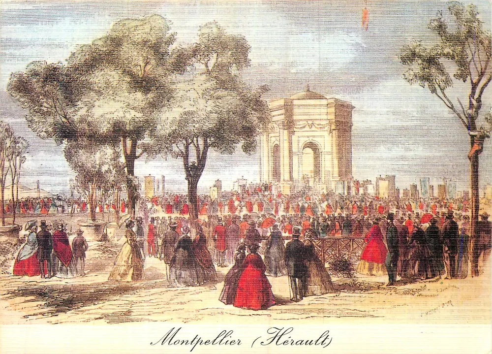 Montpellier (Hérault) — Promenade du Peyrou — Éditions d'art Arcueil - Recto