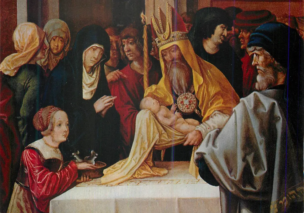 Adoration der Weisen — Gemälde aus Augsburg (um 1515) — Alte Pinakothek, München - Vorderseite