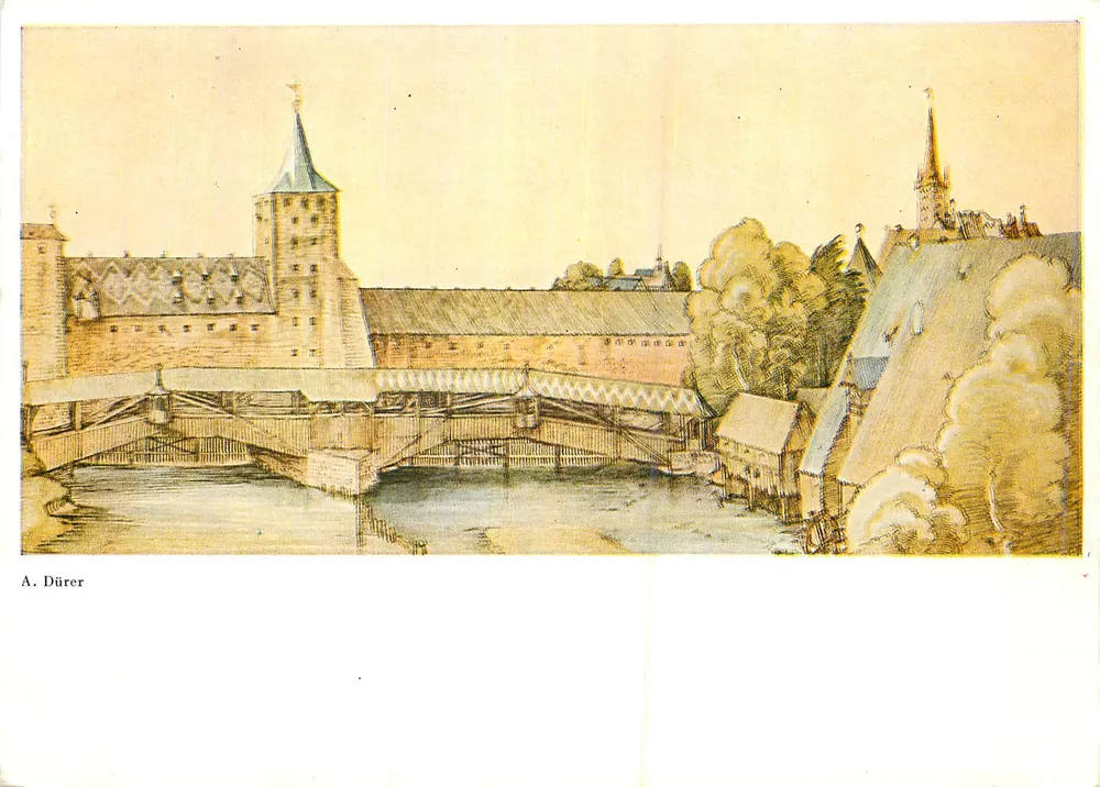 Nürnberg — O ponte coberta de Hallertürlein — Walter Classen, Kunstverlag, Zürich, n° 3476 - Frente