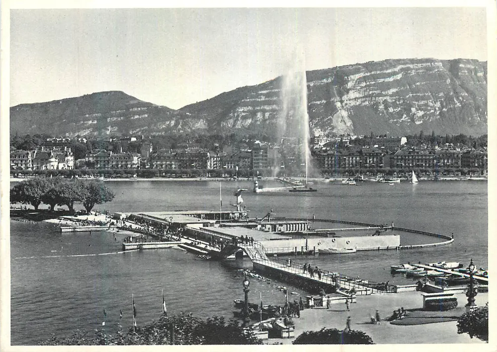 Genebra, a Baía e o Salève — Edição O. Sartori, Lausanne, n° 8715 - Frente