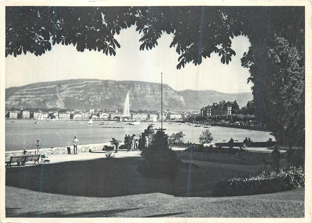 Genebra e o Salève — vista panorâmica — Edição O. Sartori, Lausana - Frente